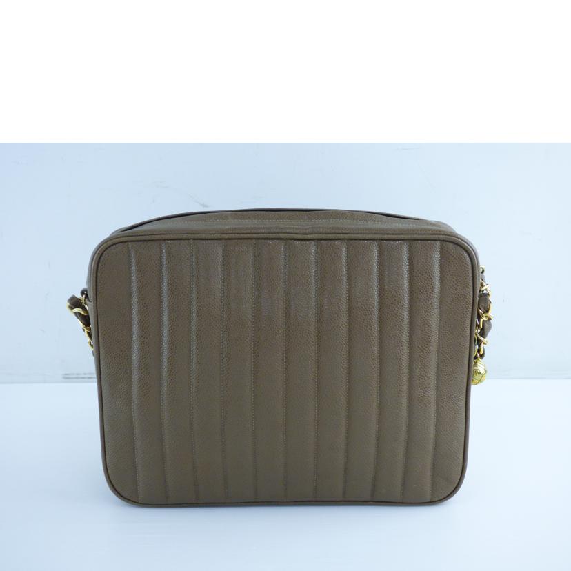CHANEL シャネル/キャビアスキンチェーンショルダー/ゴールド金具//306****/ABランク/64