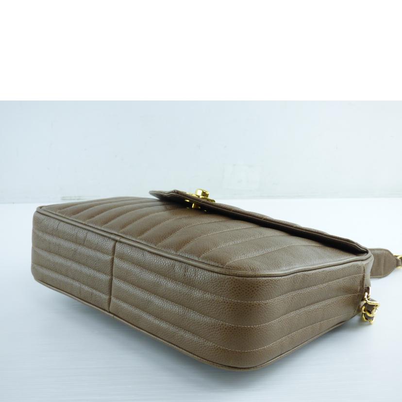 CHANEL シャネル/キャビアスキンチェーンショルダー/ゴールド金具//306****/ABランク/64