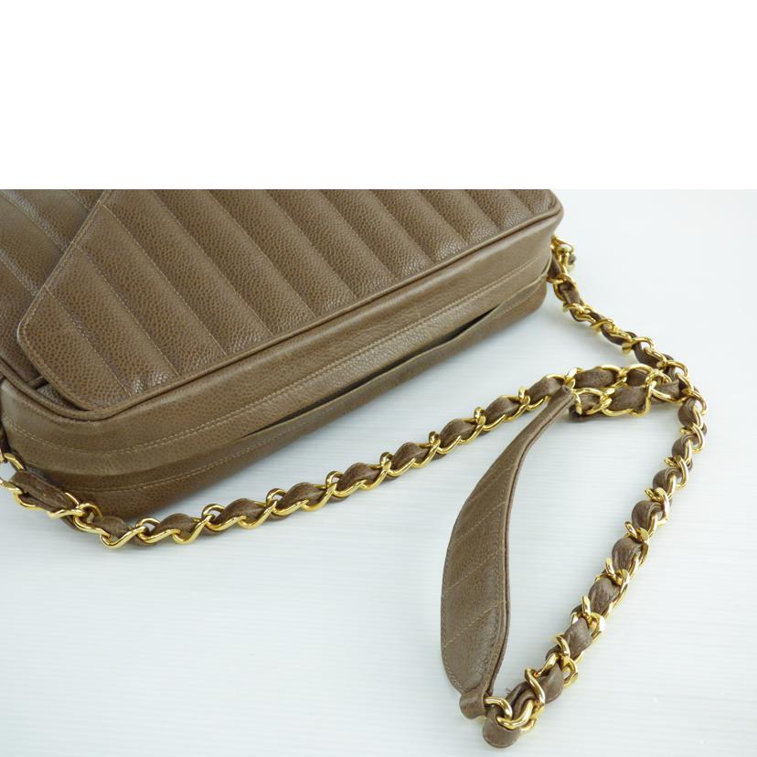 CHANEL シャネル/キャビアスキンチェーンショルダー/ゴールド金具//306****/ABランク/64