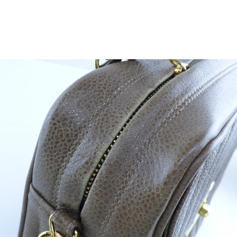 CHANEL シャネル/キャビアスキンチェーンショルダー/ゴールド金具//306****/ABランク/64