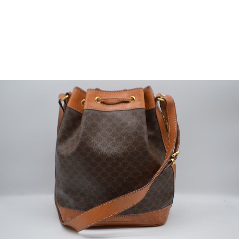 CELINE CELINE/マカダムラインドローストリングレザーショルダー//M94/Bランク/89