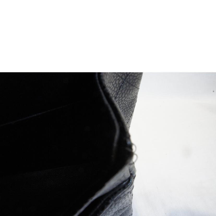 CHANEL シャネル/マトラッセWフラップチェーンショルダー/キャビア/黒/SV金具//134*****/ABランク/92