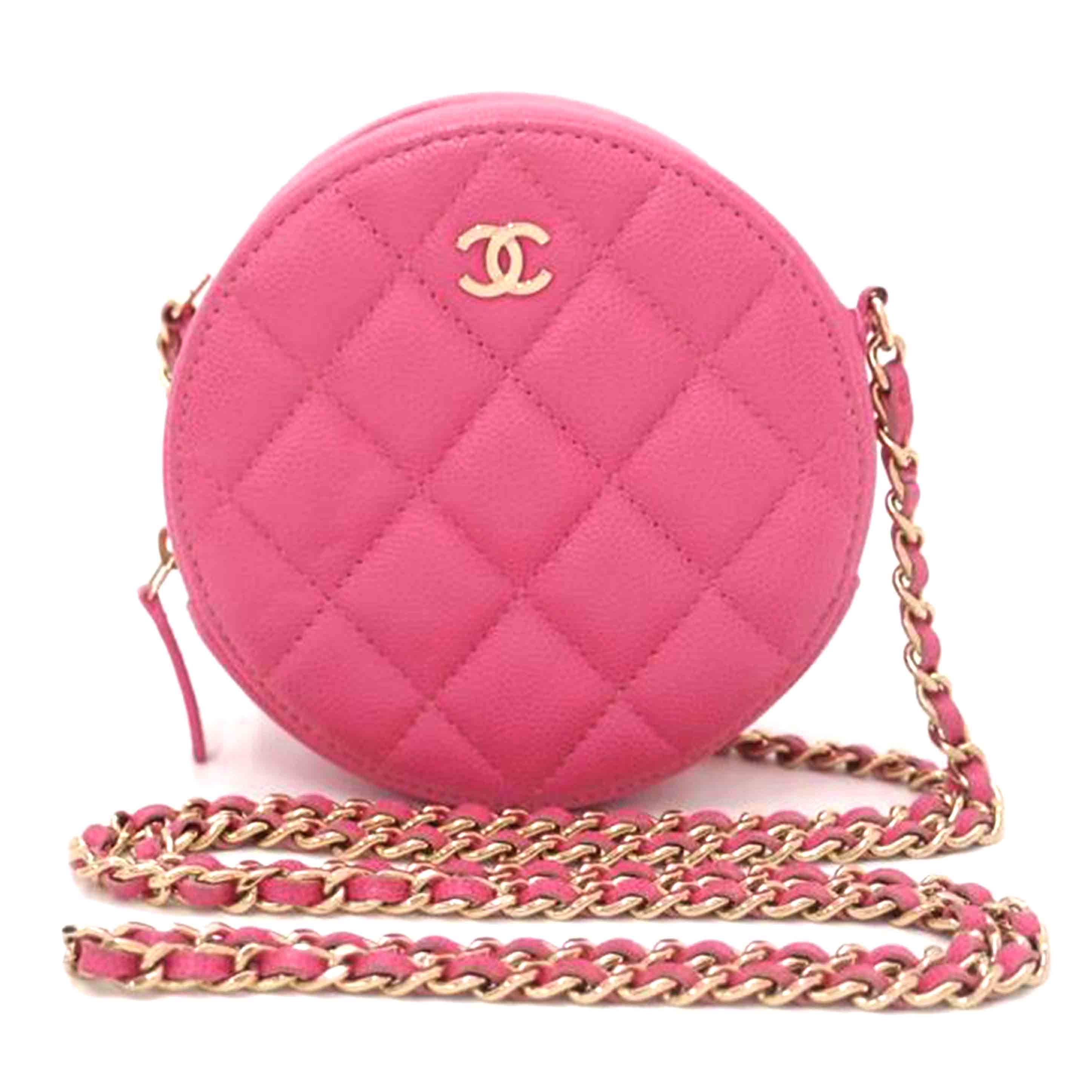 CHANEL シャネル/マトラッセキャビアスキンポーチショルダー/ピンク//297*****/Aランク/69