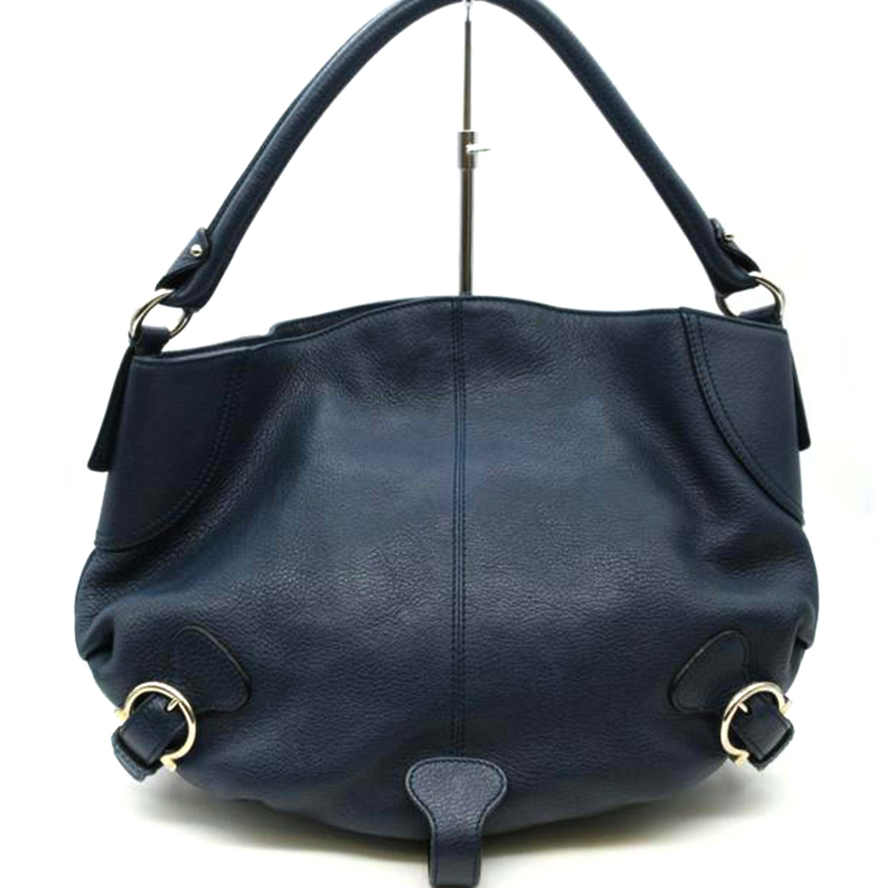 Ferragamo フェラガモ/ガンチーニレザーワンショルダー/ネイビー/FZ-21//A06*/ABランク/75