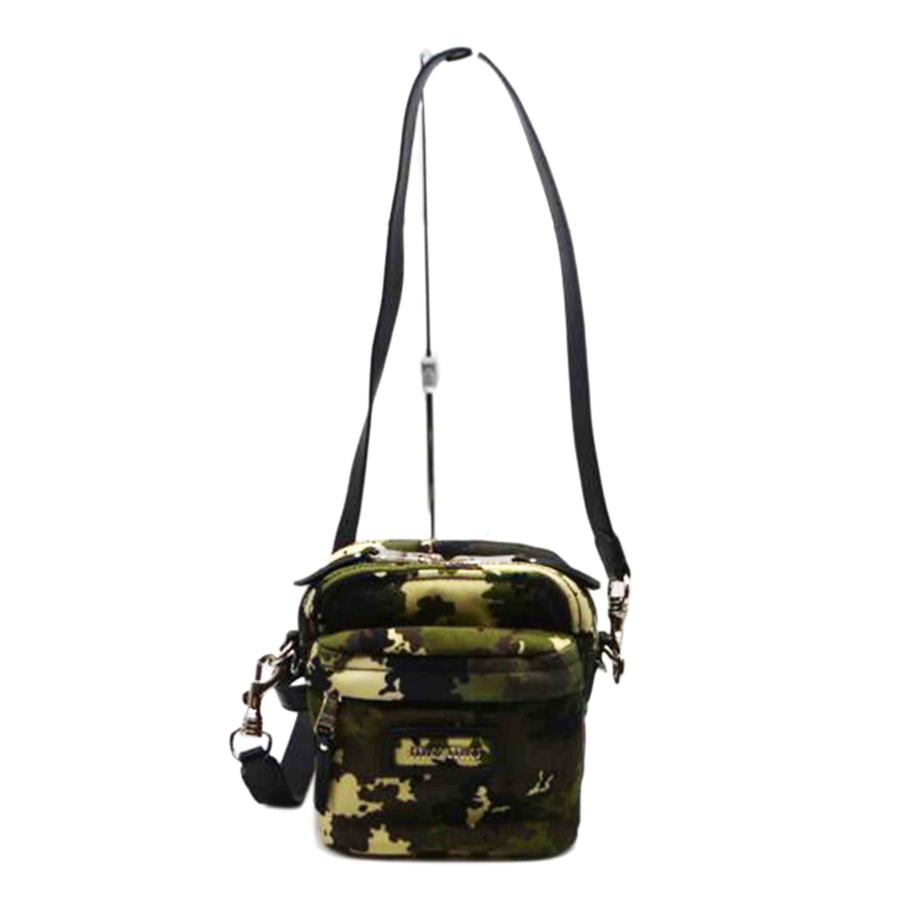 miu miu ミュウミュウ/カモフラージュキャンバスレザーショルダー/カーキ/5BH158//58/Aランク/89