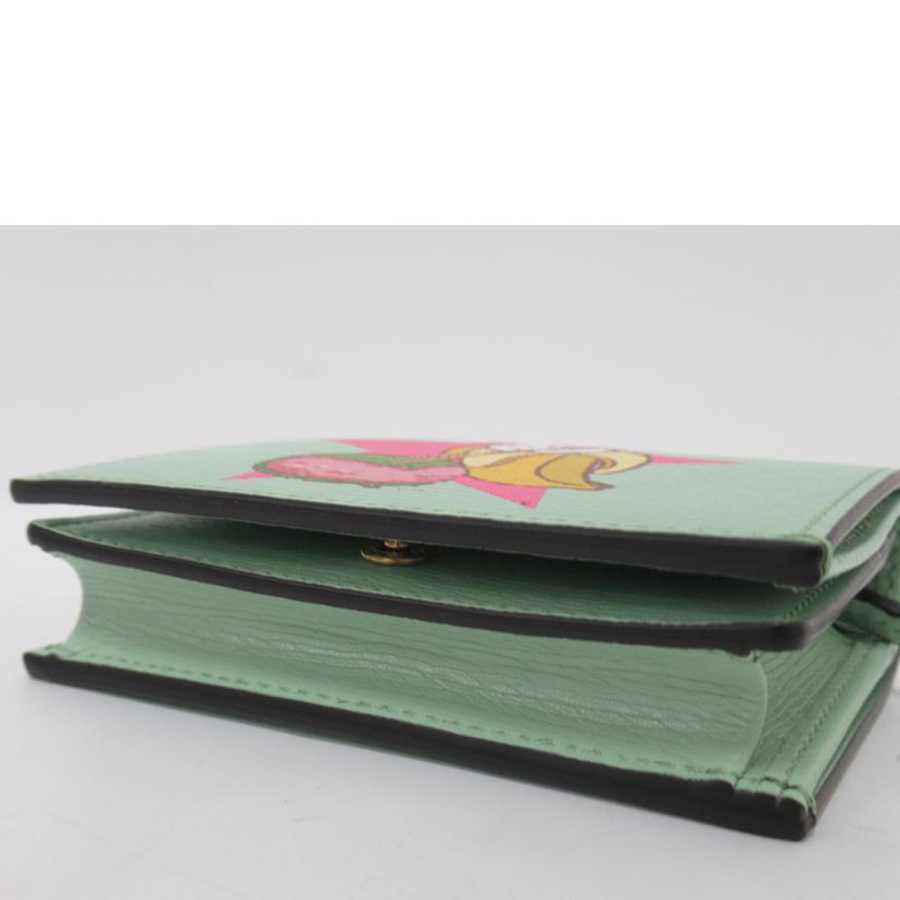 GUCCI/コンパクトウォレット/ばなにゃ/ミントグリーン/701009//206*/Aランク/63