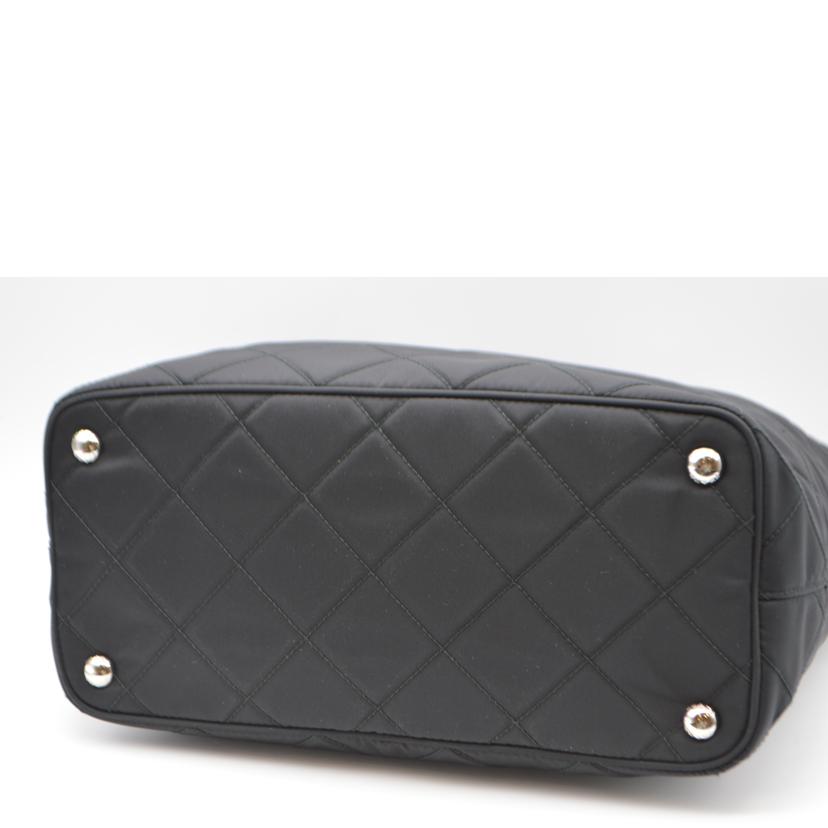 PRADA プラダ/テスートキルティングナイロンチェーンレザートート/ネロ/1BG017//158**/SAランク/89