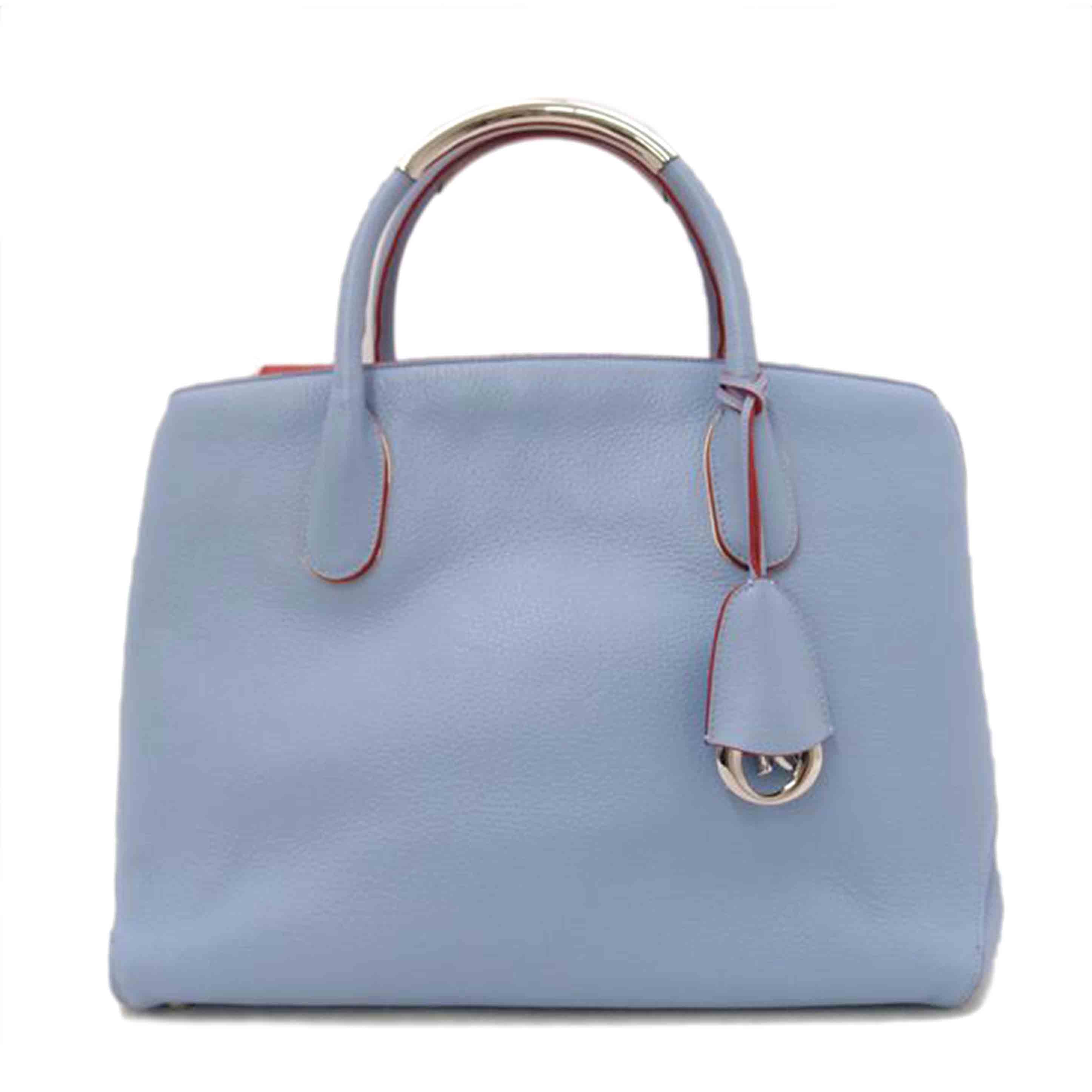 Christian Dior/レザートート/ブルー系//Aランク/69