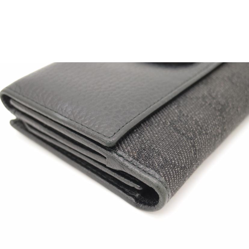 GUCCI グッチ/インターロッキングG・Wホック長財布/ブラック/278598//427*/ABランク/69