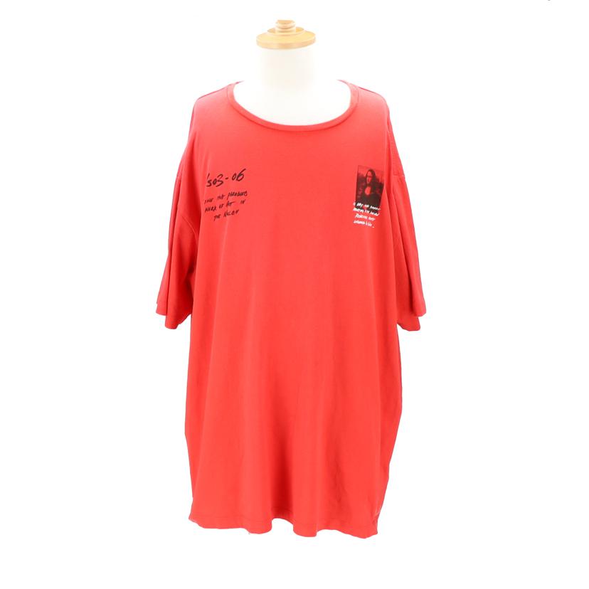 OFF-WHITE オフホワイト/モナリザTシャツ/XXL/レッド/OMAA038S19185005//ABランク/20