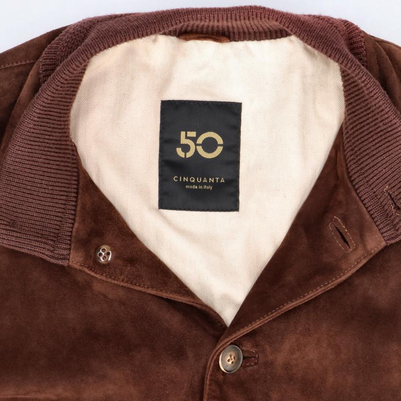 CINQUANTA チンクアンタ/ゴートスエード/ドライビングブルゾンジャケット/ブラウン/H-504/1//Aランク/18