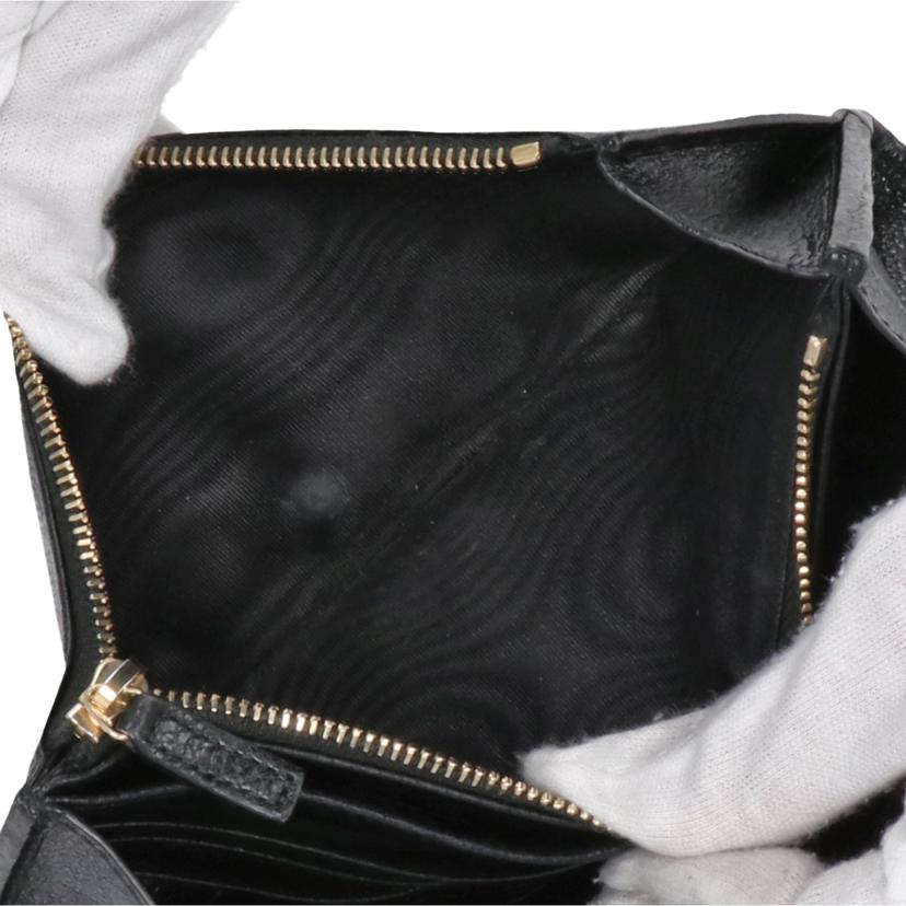 YVES SAINT LAURENT イヴサンローラン/ロゴ二つ折り長財布/ブラック//ABランク/18