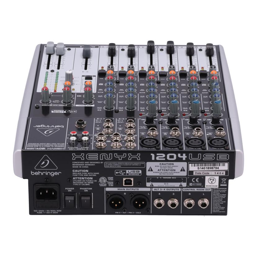BEHRINGER ベリンガー /アナログミキサー/XENYX 1204USB//S1401898794/Bランク/67
