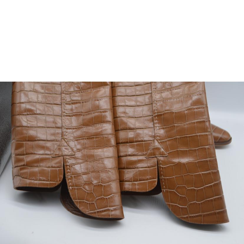 Max Mara マックスマーラ/エンボスクロコロングレザーブーツ/24.0cm//ABランク/89