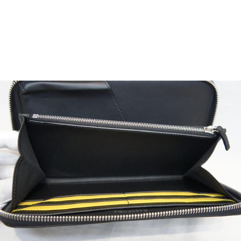 FENDI フェンディ/ラウンドZIPオーガナイザー長財布/レザー/黒//Aランク/92