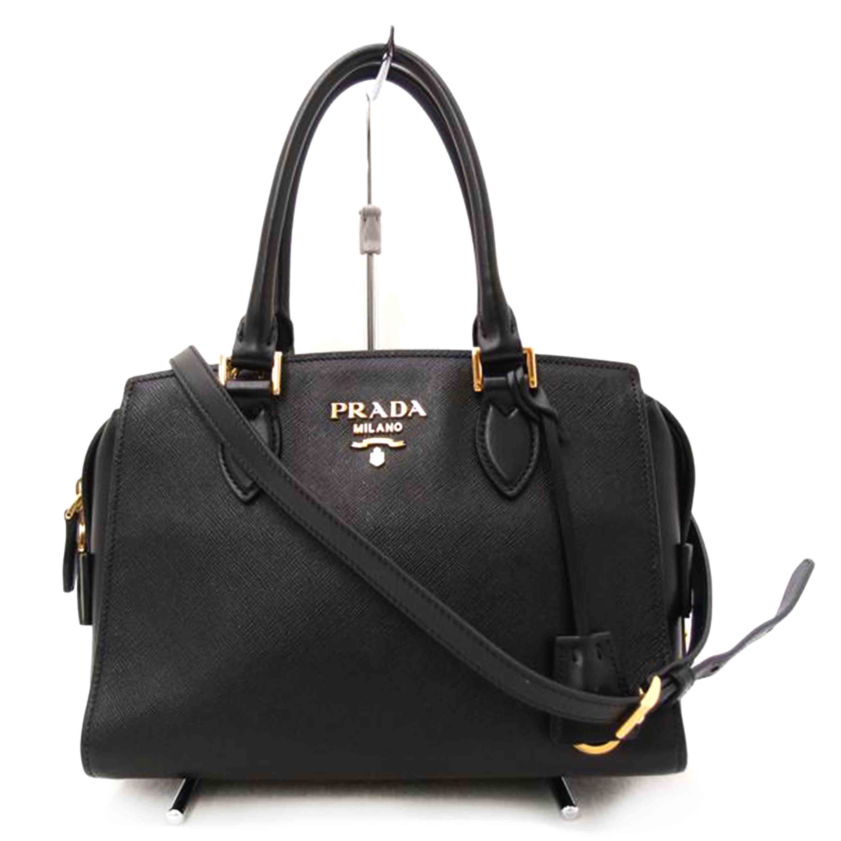 PRADA/サフィアーノ2wayトート/ブラック/1BA164//158*/SAランク/69