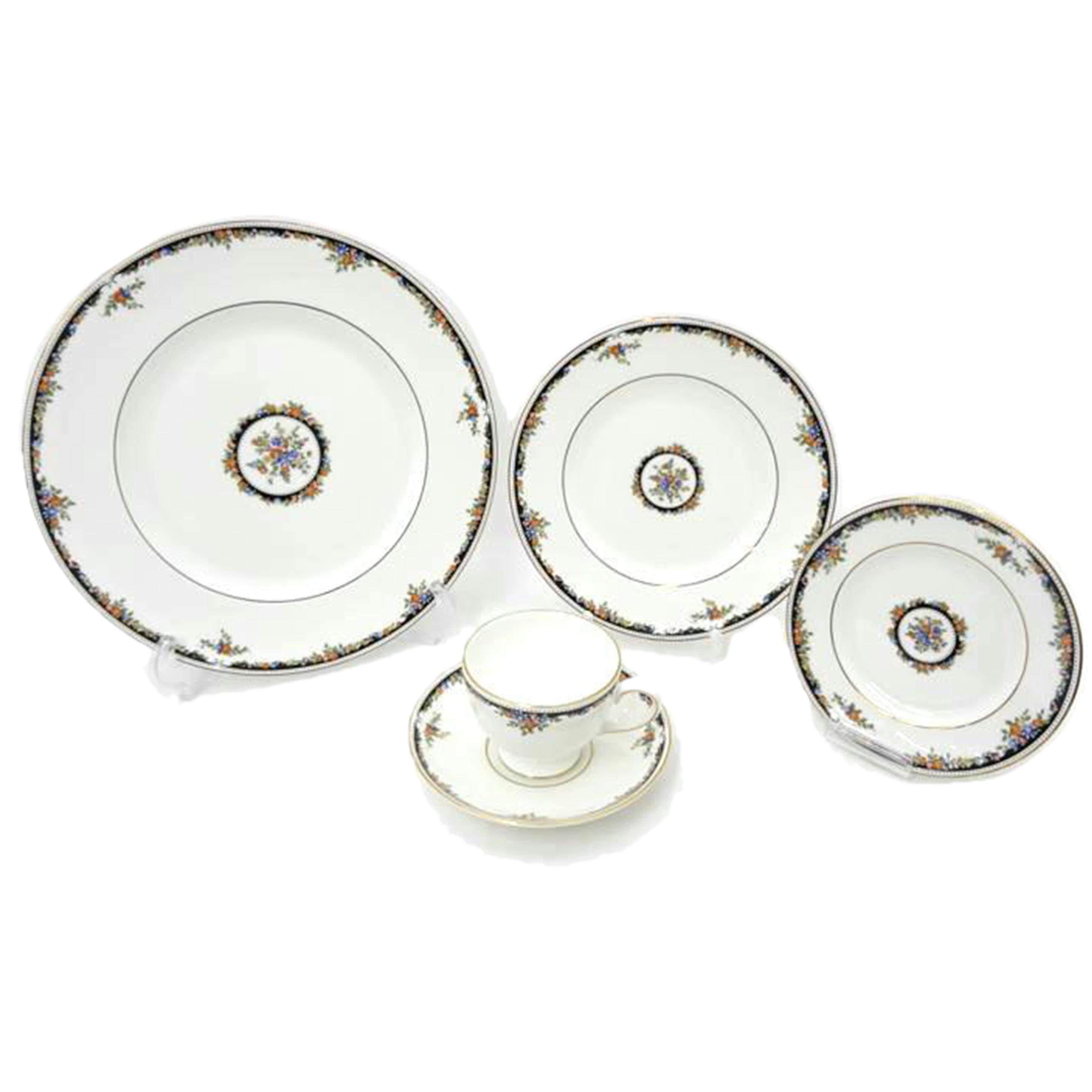 ウェッジウッド ウェッジウッド/ウェッジウッド オズボーン カップ&ソーサー、プレートセット//SAランク/69