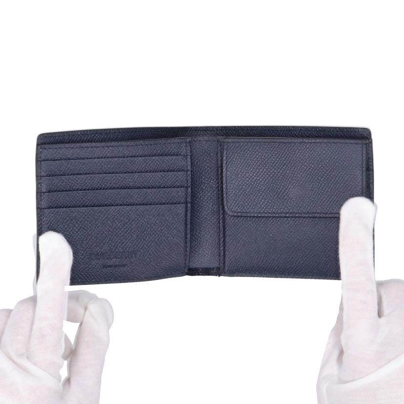 BURBERRY バーバリー/グレイニーレザー二つ折り財布/ネイビー/8014658//ABランク/18