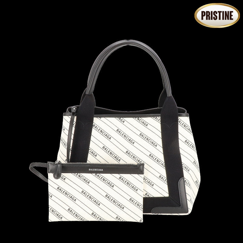 BALENCIAGA バレンシアガ/ネイビーカバス/マルチロゴストライプ/339933//921*/SAランク/91