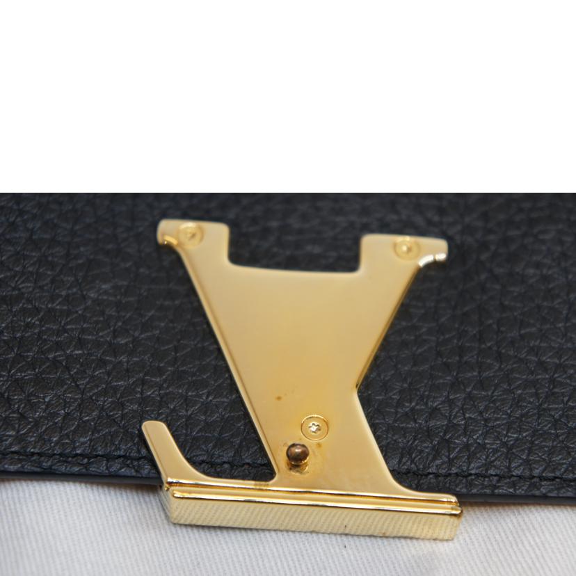 LV ルイヴィトン/ポルトフォイユ・カプシーヌ/黒/ベージュ/赤/M62133//MI4***/ABランク/92