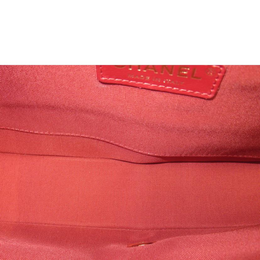 CHANEL シャネル/Vステッチチェーンショルダー/レッド//282***********/Aランク/69