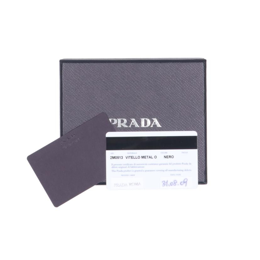 PRADA プラダ/ビジュー/二つ折り財布/カード・札入れ/ブラック/2M0513//ABランク/18