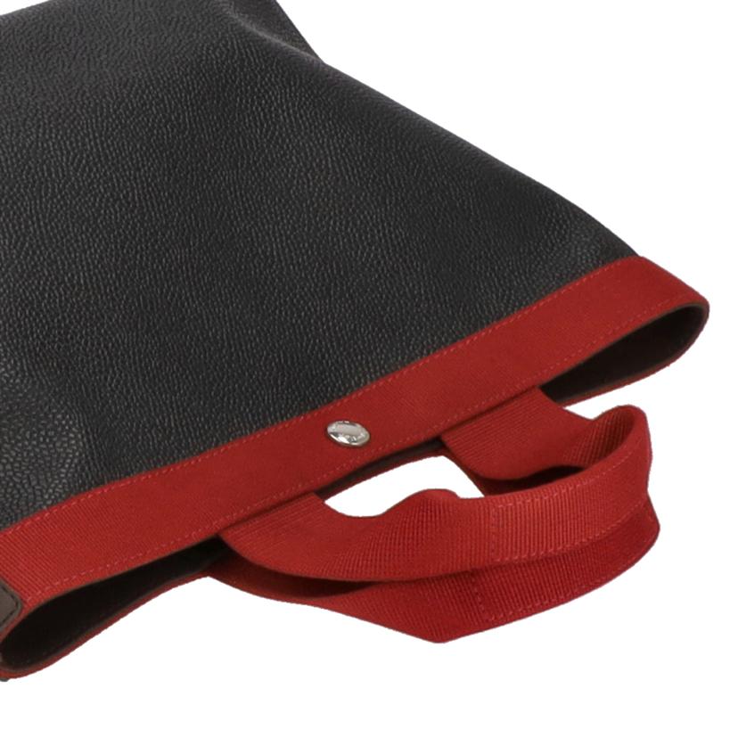 Herve Chapelier エルベ/リュクス/舟形トート/バイカラー/赤黒//Aランク/91