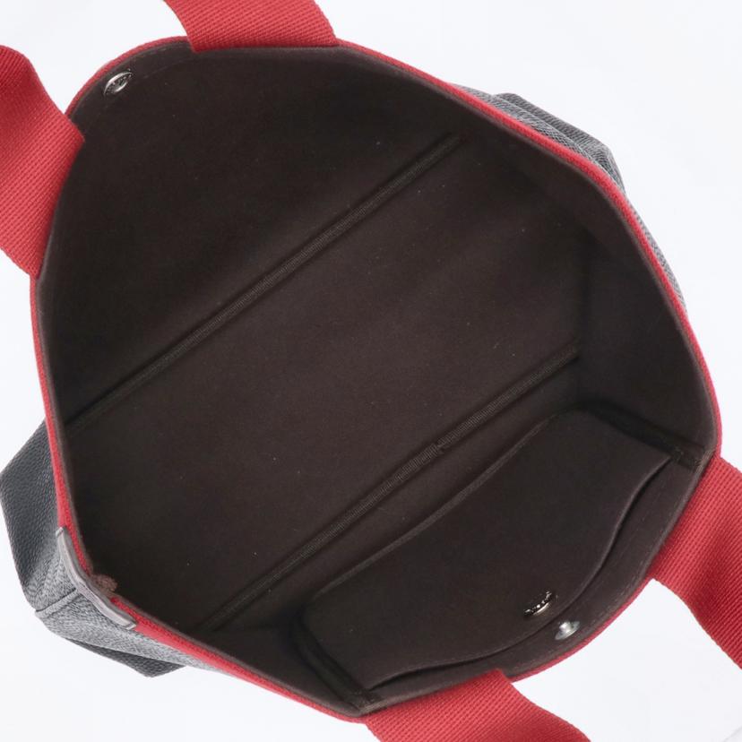 Herve Chapelier エルベ/リュクス/舟形トート/バイカラー/赤黒//Aランク/91