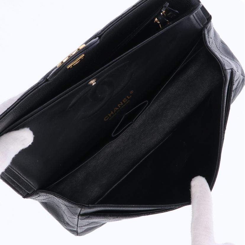 CHANEL シャネル/Wフラップチェーンショルダー/キャビアスキン/G金具//134*****/ABランク/09