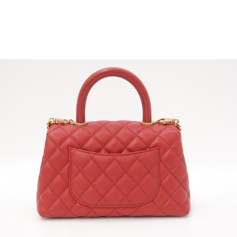 CHANEL シャネル/キャビアスキンココハンドル チェーンショルダーXS/レッド//280***********/ABランク/69
