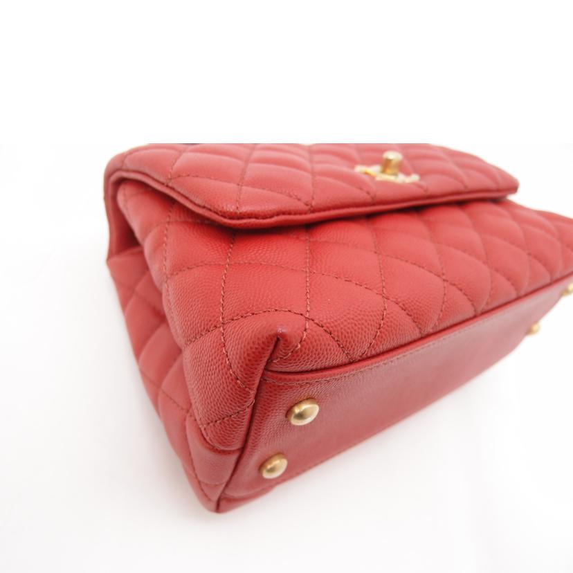 CHANEL シャネル/キャビアスキンココハンドル チェーンショルダーXS/レッド//280***********/ABランク/69