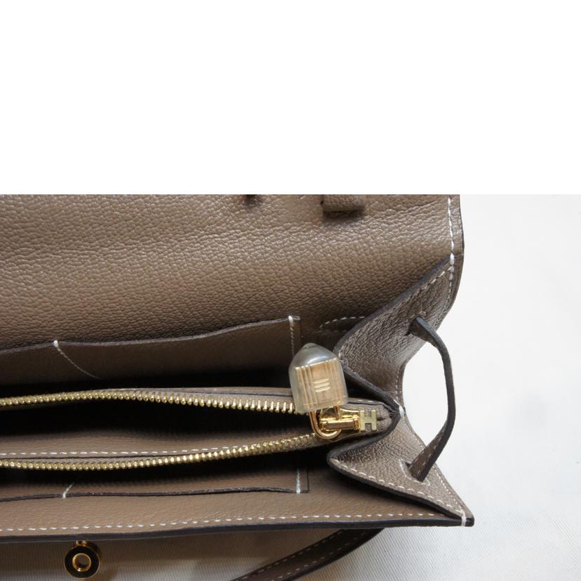 HERMES エルメス/ケリーウォレットトゥーゴー/シェブルミゾル/エトゥープ//Z/ABランク/92