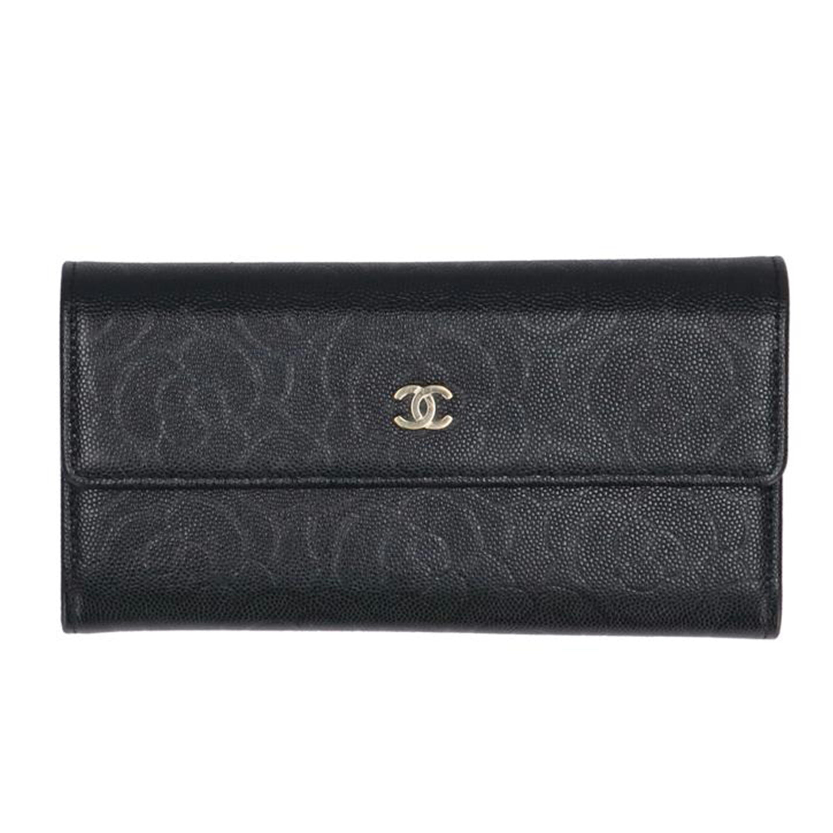 CHANEL シャネル/カメリア 二つ折長財布//319*****/Aランク/69