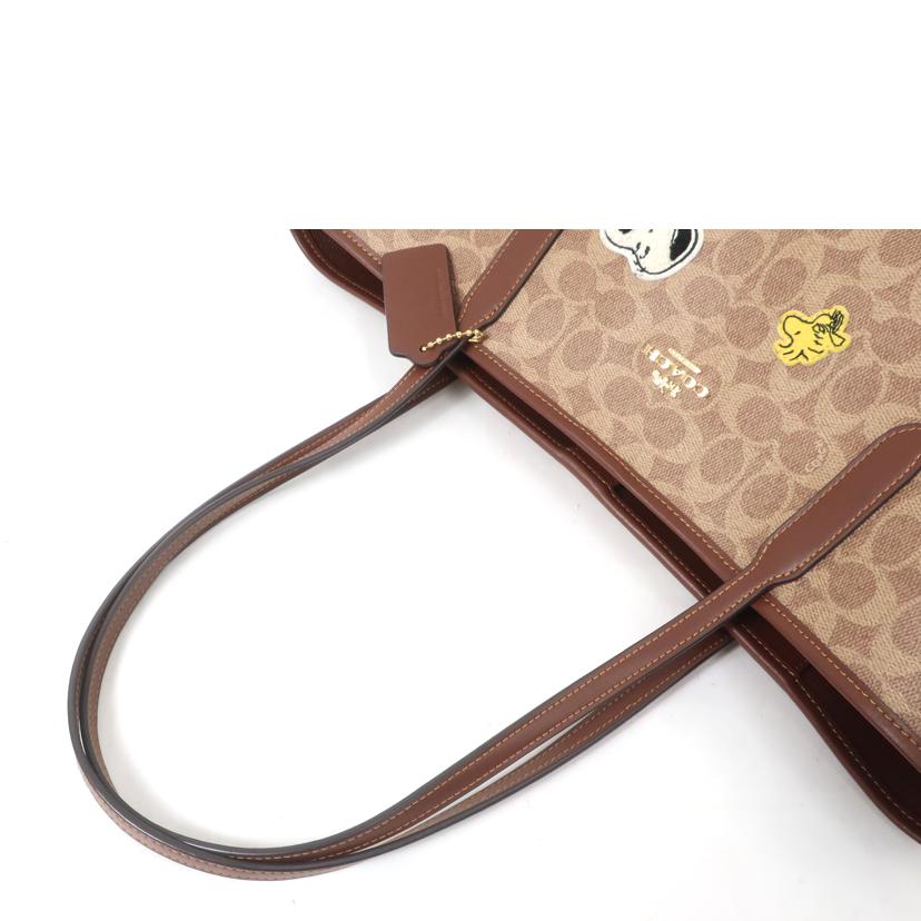COACH X PEANUTS コーチ×ピーナッツ/シティ トート・シグネチャー キャンバス・パッチ スヌーピー/CBJ91//Aランク/65