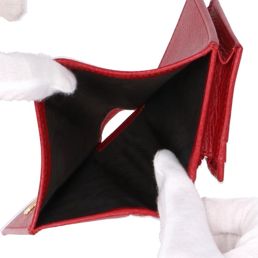 GUCCI グッチ/GGマーモント/コンパクトウォレット/レッド/456126//493***/Aランク/18