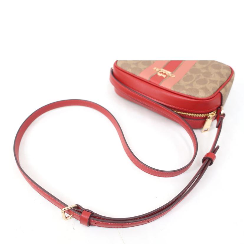 COACH コーチ/ミニ ジェイミー カメラバッグ・シグネチャー キャンバス・ストライプ ショルダーバック/CAQ-42//Aランク/65