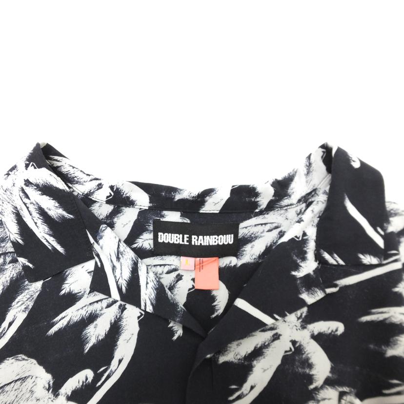 DOUBLE RAINBOUU/長袖アロハ/ブラック//ABランク/88