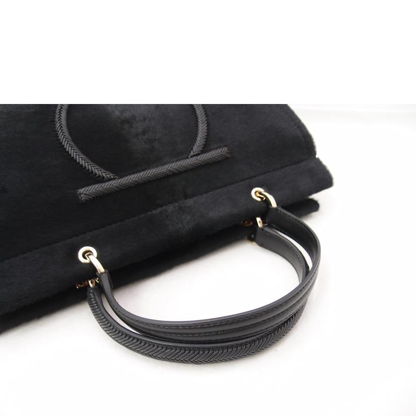 Ferragamo フェラガモ/ガンチーニハラコ2wayトート/ブラック/21 H237//SAランク/69