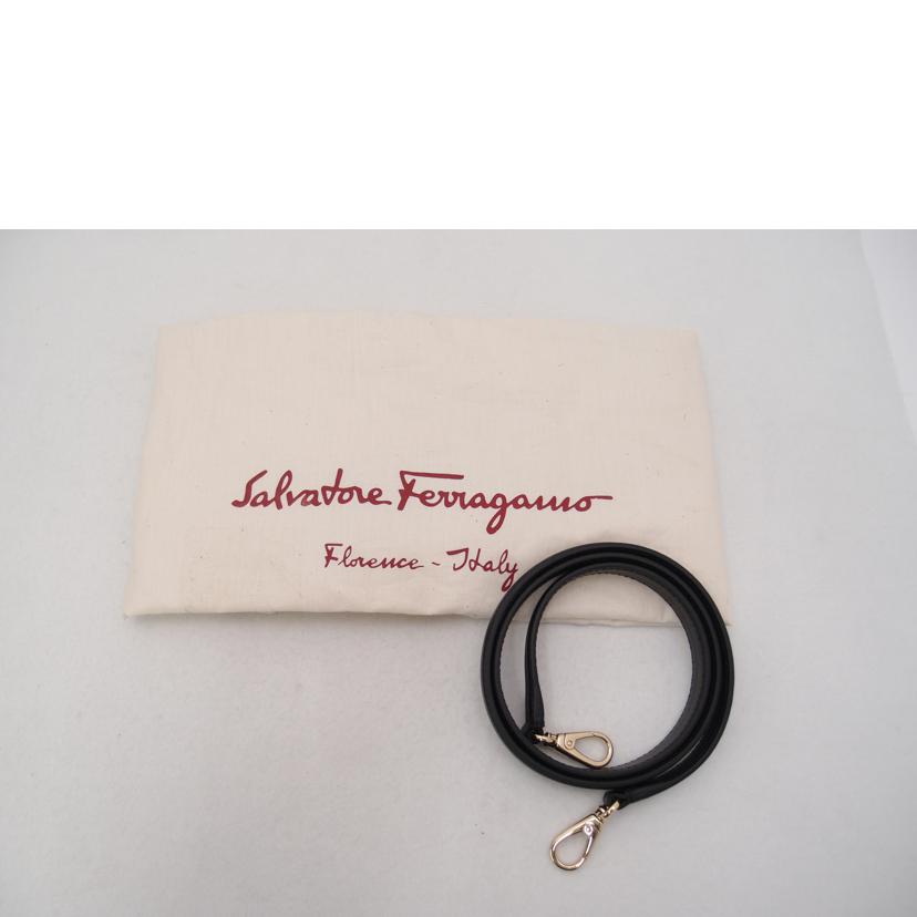 Ferragamo フェラガモ/ガンチーニハラコ2wayトート/ブラック/21 H237//SAランク/69