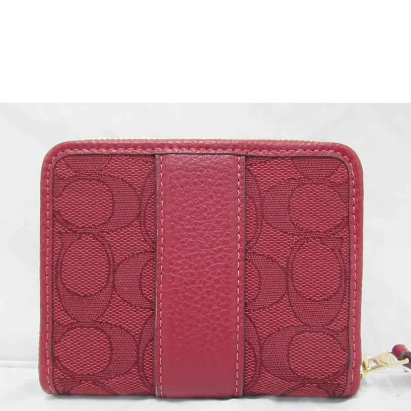 COACH/ラウンドファスナー二つ折り財布/シグネチャー/C8323//J22**/Aランク/63