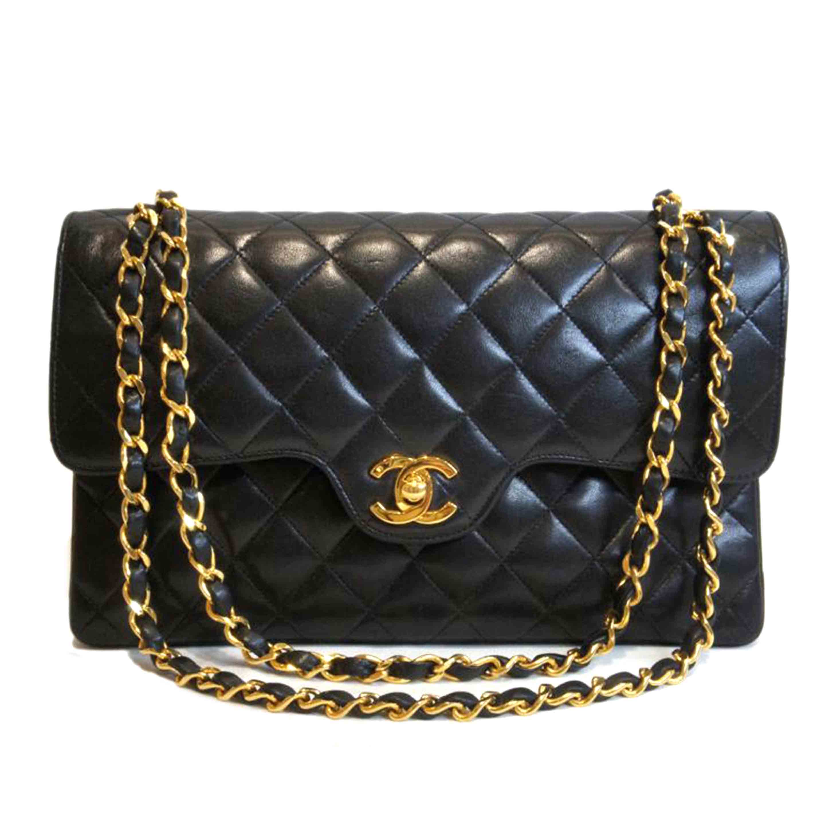 CHANEL シャネル/ラムスキンマトラッセWフラップチェーンショルダー//869****/Aランク/92