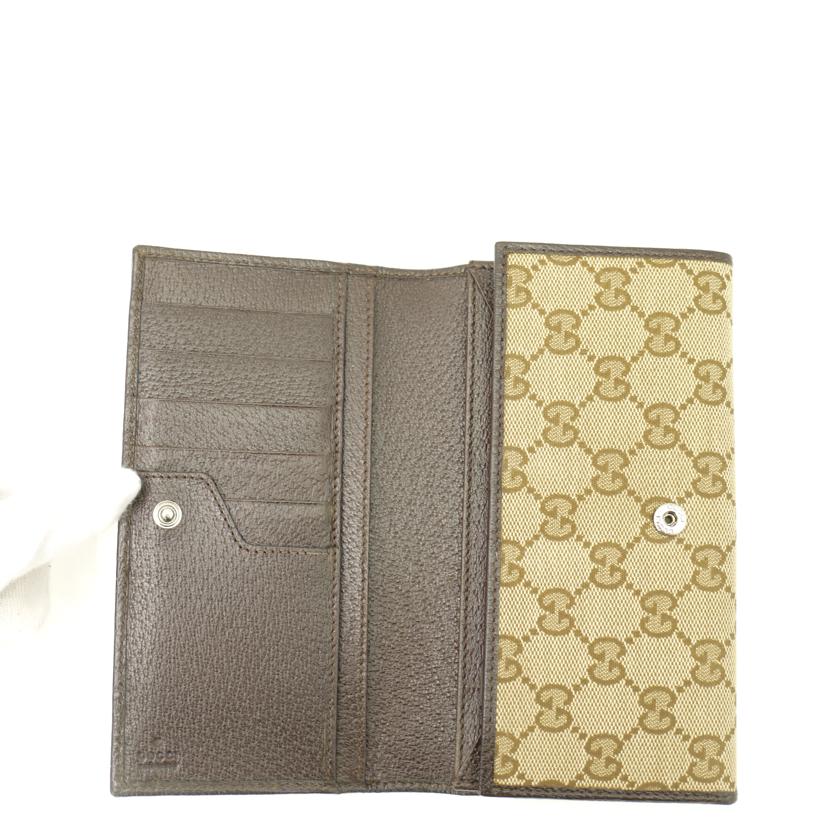 GUCCI グッチ/GGキャンバス二つ折り長財布/ブラウン/244946//095*/Aランク/69