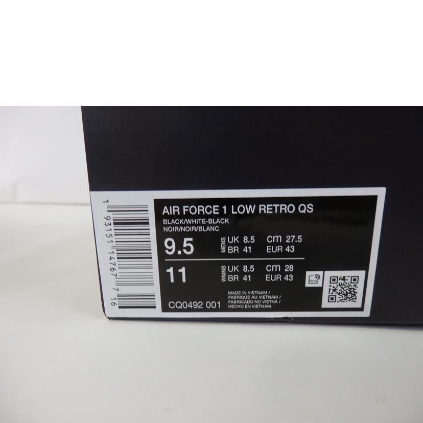 ナイキ NIKE/AIR FORCE 1LOW RETRO QS/CQ0492-001//Sランク/84