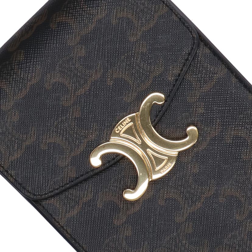 CELINE セリーヌ/トリオンフモバイルポーチ/トリオンフキャンバスタン/10K682DS3.04LU//P.1******/ABランク/09