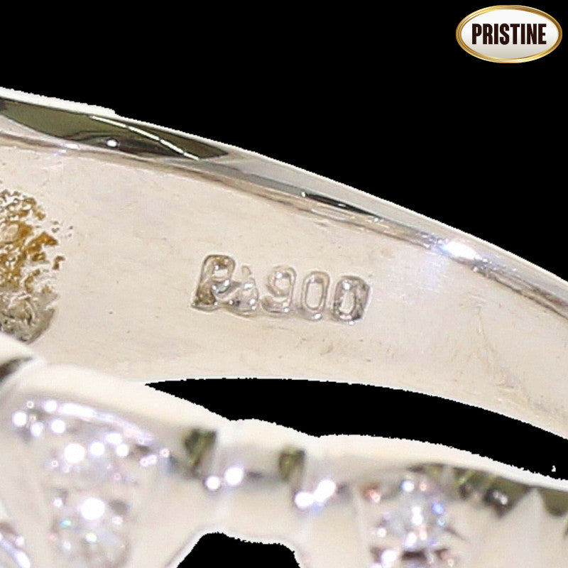 Pt900アレキダイヤリング0.17/D0.27ct 8.5g//Aランク/75