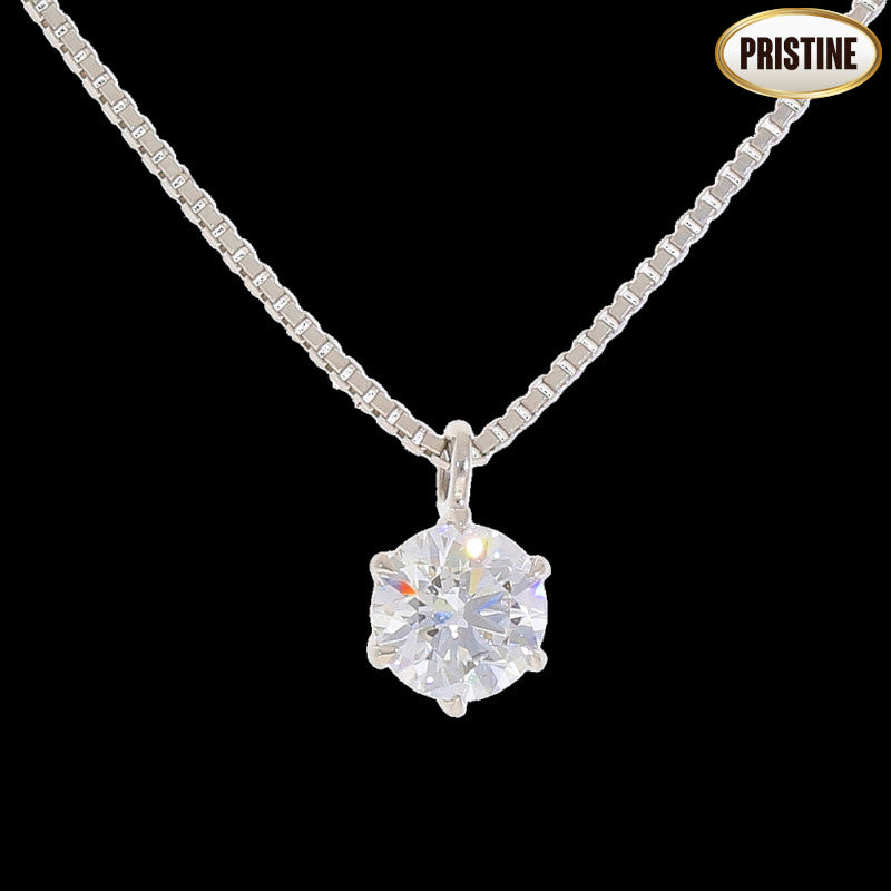 Pt900/850ダイヤネックレス0.524ct 3.2g//Aランク/75