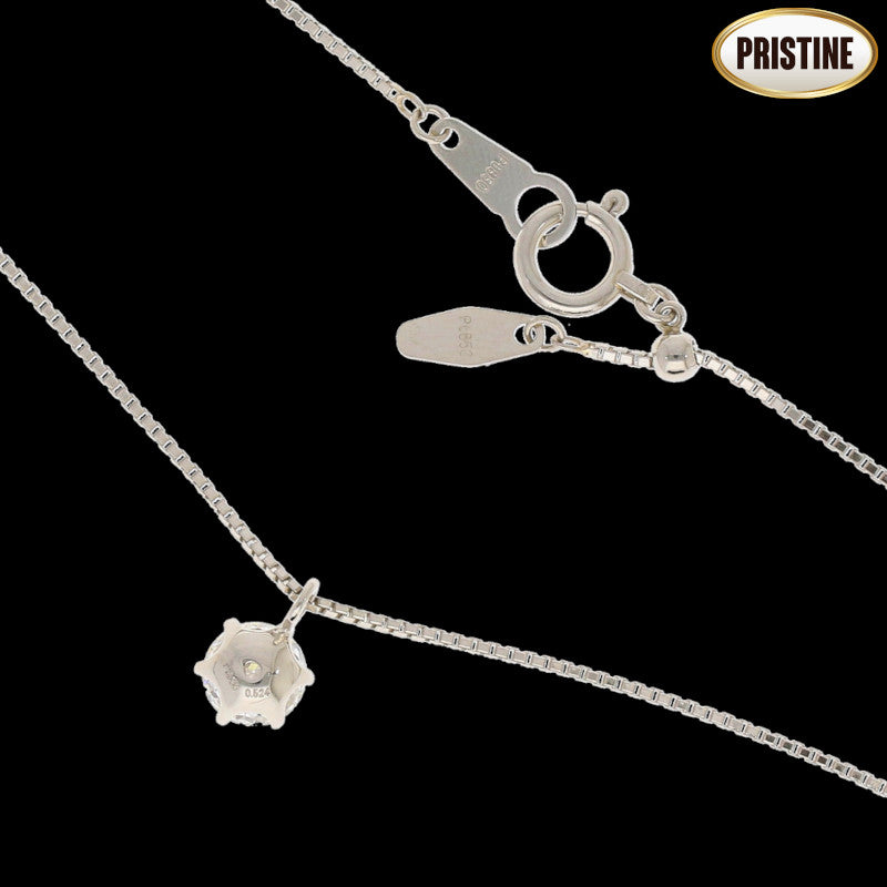 Pt900/850ダイヤネックレス0.524ct 3.2g//Aランク/75