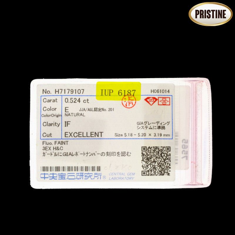 Pt900/850ダイヤネックレス0.524ct 3.2g//Aランク/75