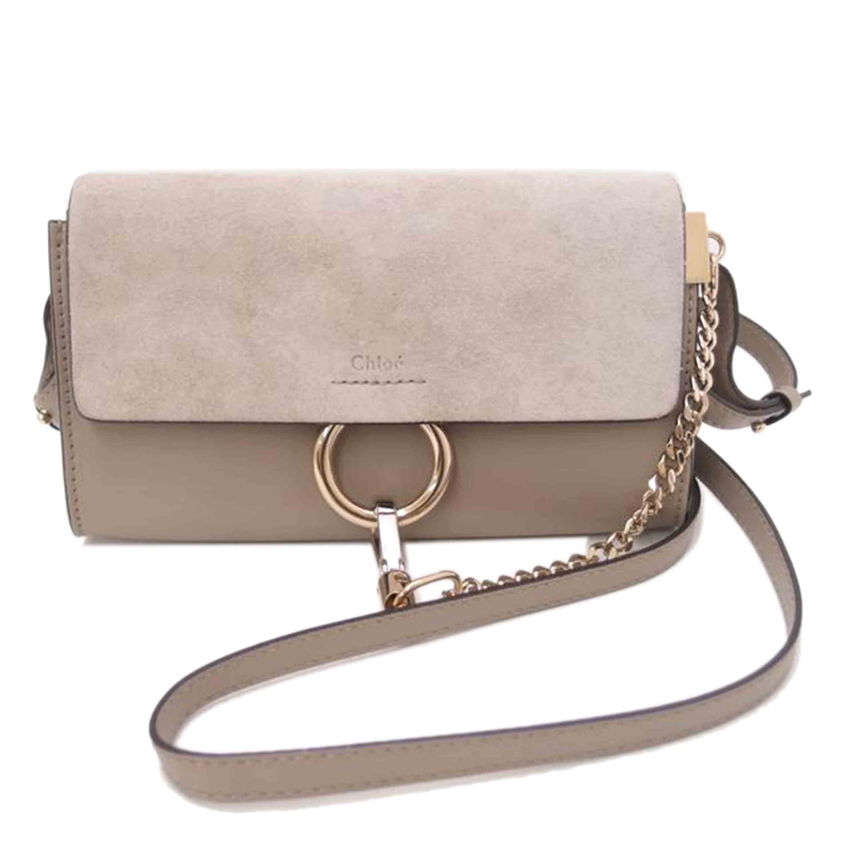 Chloe クロエ/フェイチェーンショルダー/グレージュ//041*****/Aランク/69
