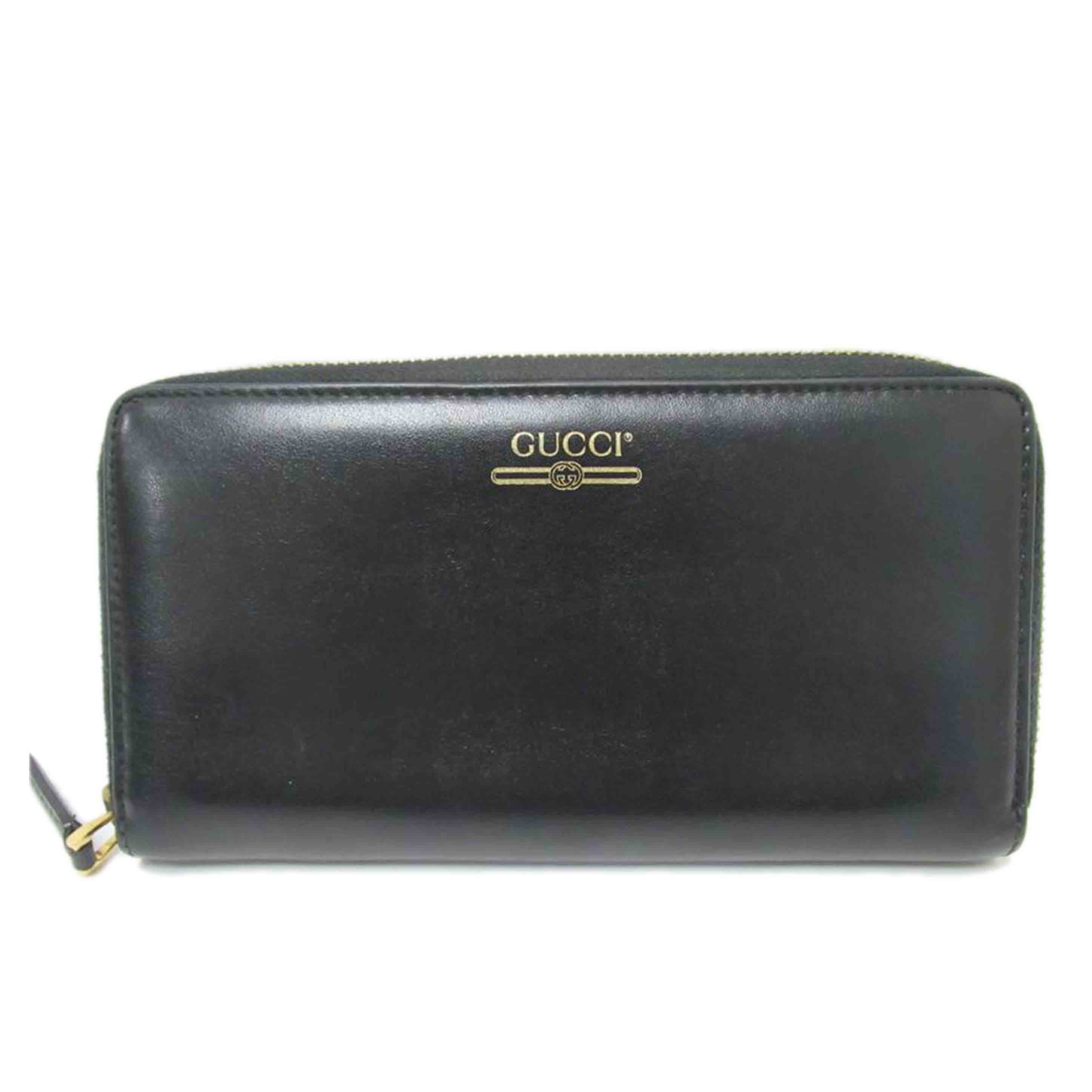 GUCCI/ラウンド長財布/レザー/547591//584***/ABランク/63